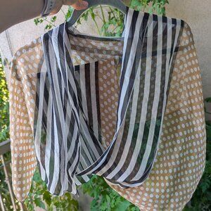 Long double print scarf